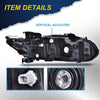 G-PLUS Headlights Assembly, Compatible with 2018 2019 2020 Honda Accord Left Bumper Headlamp, Clear Lens Black Housing Amber Reflector Bumper Headlamps,faros delanteros