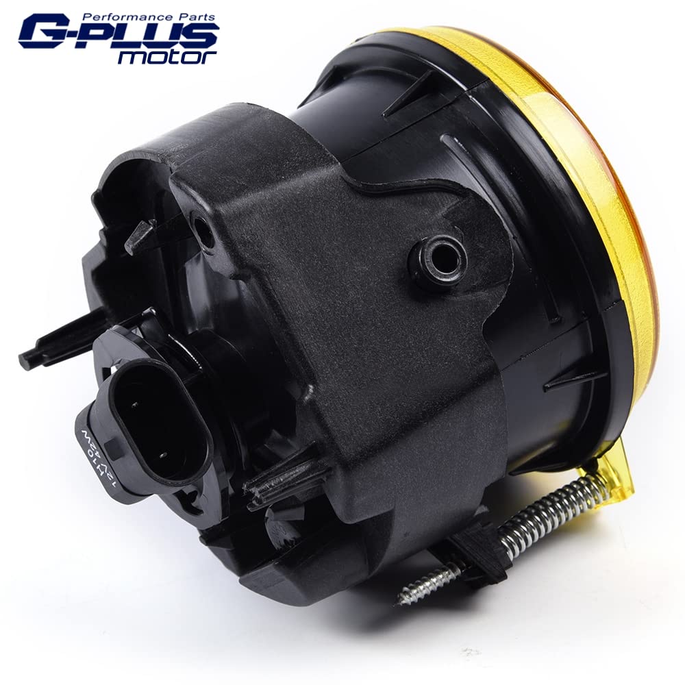 G-PLUS 2pcs Set Fog Light Bumper Lamps Compatible with Dodge Challenger Charger Nitro Avenger Caliber Yellow Lens (Bulbs are included)