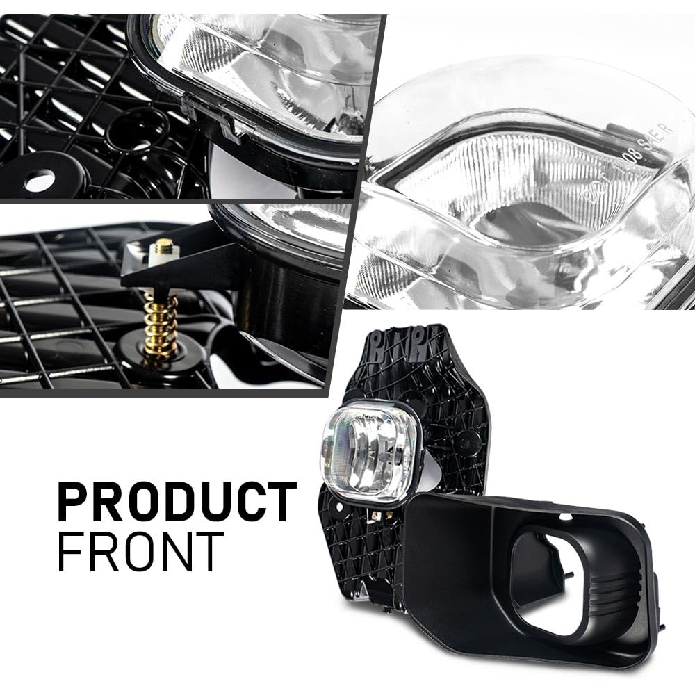 G-PLUS Fog Lights Driver and Passenger Side w/Harness and Switch Compatible with Ford F250 F350 F450 F550 Super Duty 2011-2016 Front Bumper Fog Lamp FO2593230 FO2592230 Clear Lens