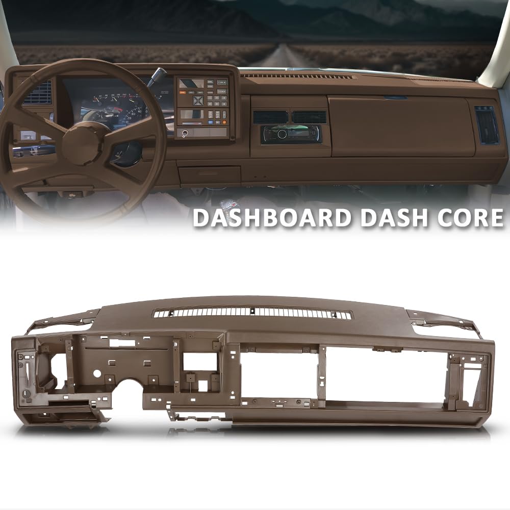 G-PLUS Dash Dashboard Core Compatible with Chevy & GMC Truck 1988-1994 Fit Chevy Blazer GMC Yukon Suburban 1992 1993 1994 Brown ABS