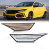G-PLUS LED Switchback Signal Lamp Side Marker Lights White Compatible with Honda Civic 2016 2017 2018 2019 2020 2021 33850TBAA02, 33850TBAA01, 33800TBAA02 Clear Lens