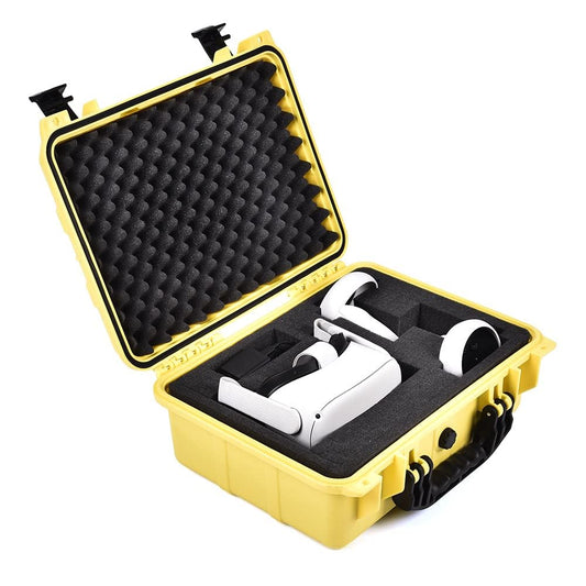 G-PLUS Graded Card Storage Box Waterproof Protector Storage Box Compatible with Meta Quest 3S/Quest 3/Quest 2,Travel Portable Case Fit Oculus Quest 3/Quest 2 Yellow Color