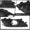 G-PLUS Front Right Passenger Side Bumper Fog Light Bezel Trim Compatible with Buick Encore 2013 2014 2015 2016 GM1038173, 95470237 Chrome Black