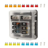 G-PLUS 6 Way Fuse Block Blade Fuse Box with LED Indicator for 12V 24V Car Marine 6 Circuit Fuse Holder Fuse Block 12V/24V 6 Way Car Auto Blade Fuse Board Box