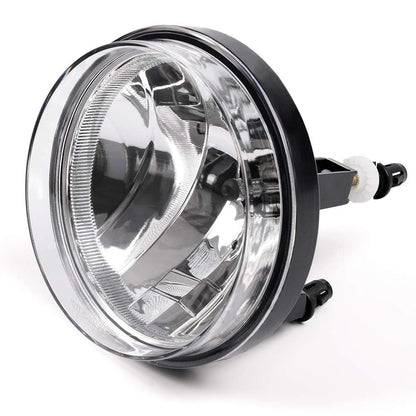 G-PLUS Left and Right Front Bumper Driving Fog Lights Lamps + H8 Bulbs Compatible With GMC Sierra 1500 2500HD 3500HD 2007 2008 2009 2010 2011 2012 2013 Pickup Clear Lens Faro Antiniebla