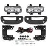 G-PLUS Front Bumper LED Fog Lights Lamps+Bracket Kit Compatible with Dodge Ram 1500 2019-2021 68273291AB