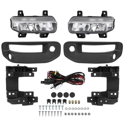 G-PLUS Front Bumper LED Fog Lights Lamps+Bracket Kit Compatible with Dodge Ram 1500 2019-2021 68273291AB