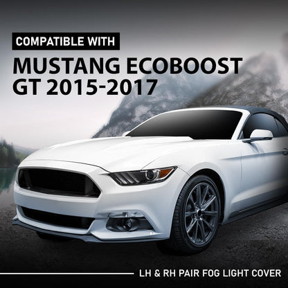 G-PLUS Pair Fog Light Cover Bezel, Compatible with Ford Mustang 2015-2017, LH Driver & RH Passenger Side 2PCS, FR3Z17E811BA, FR3Z17E810BA