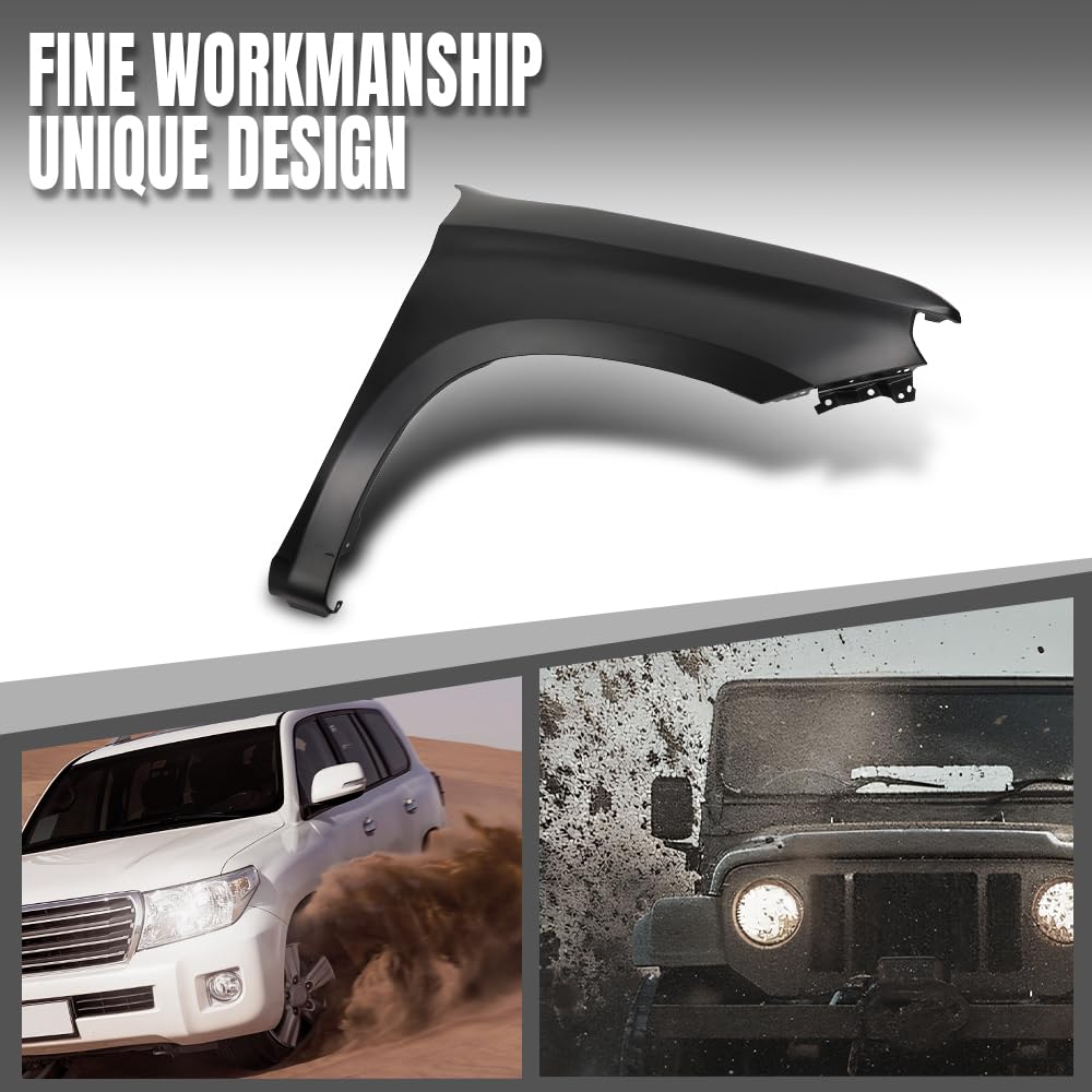 G-PLUS Fender Front Right Compatible with Chevy Silverado 1500 2019 2020 2021 2022 2023 84502611, GM1241411 Primed Black