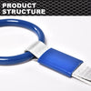 G-PLUS JDM Tsurikawa Ring Round Subway Train Bus Car Handle Hand Straps Drift Charm, Rear Bumper Warning Ring (Blue)