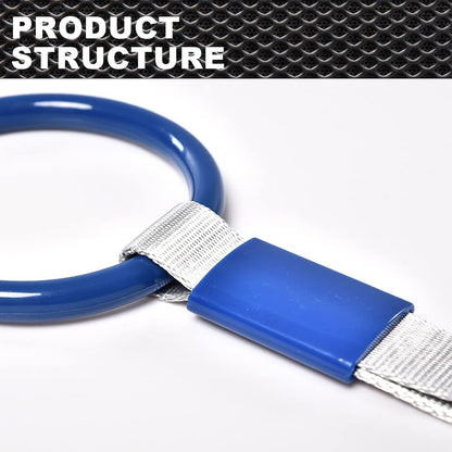 G-PLUS JDM Tsurikawa Ring Round Subway Train Bus Car Handle Hand Straps Drift Charm, Rear Bumper Warning Ring (Blue)