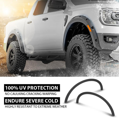 G-PLUS Front Left Right Side Wheel Arch Molding Fender Flares Compatible with Buick Encore 2013 2014 2015 2016 2017 2018 2019 2020 2021 2022 95275468, 95275469 Black