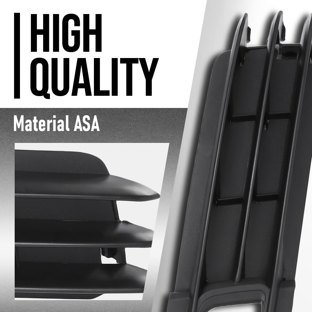 G-PLUS Fog Light Mesh Grille Pair Left and Right Compatible with Audi A6 C6 Avant 2008 2009 2010 2011 4F0807681P, 4F0807682P Black