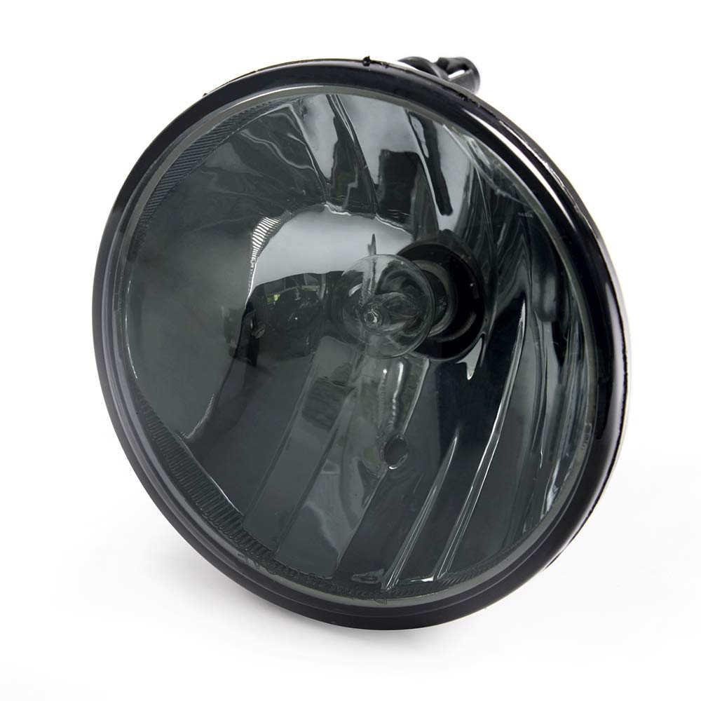 G-PLUS Bumper Fog Lights w/Bulbs Compatible With 2007-2014 GMC Acadia Yukon Pontiac/Chevy Avalanche Camaro Suburban Tahoe, Driving Lamps Pair,Smoky Lens Black Housing