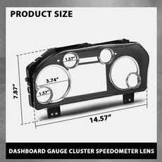 G-PLUS Gauge Cluster Lens for Dodge Ram 1500 2500 2013-2018 Additional Angle