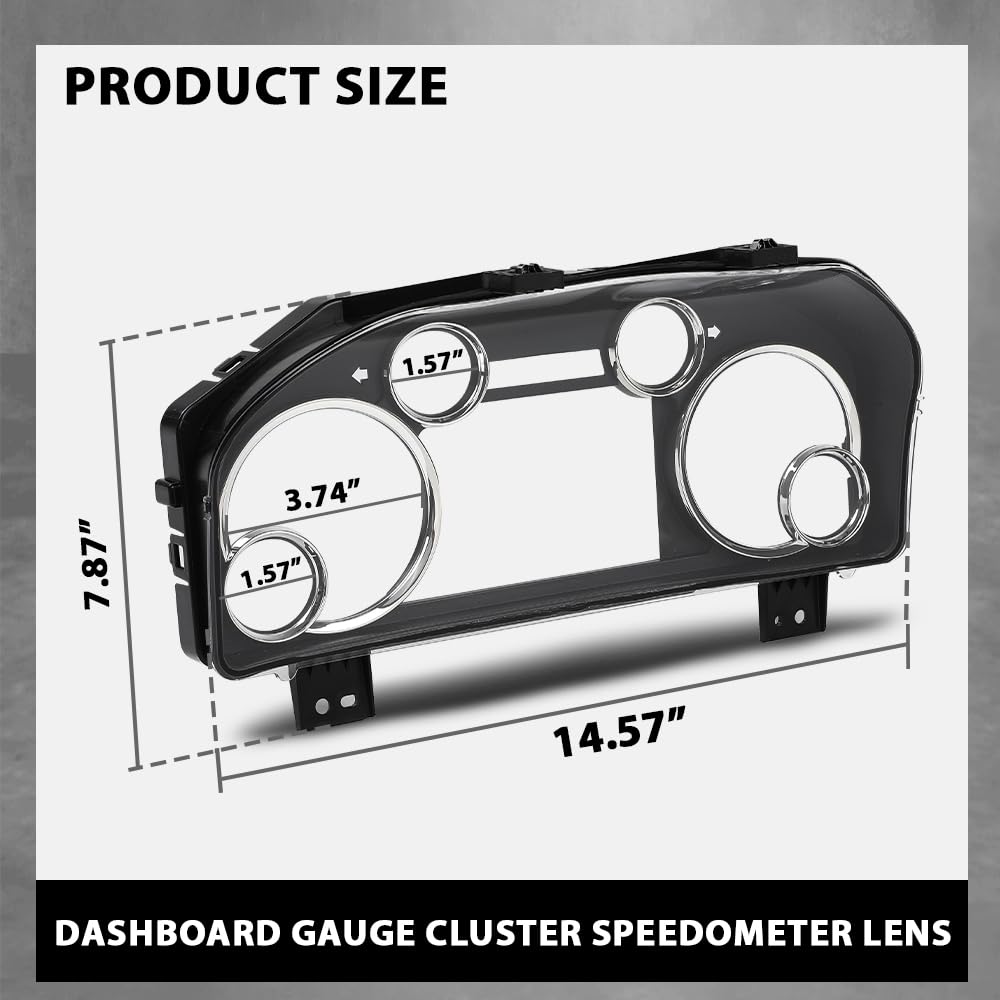 G-PLUS Dashboard Gauge Cluster Speedometer Lens Compatible with Dodge Ram 1500 2500 2013-2018 68205928AA
