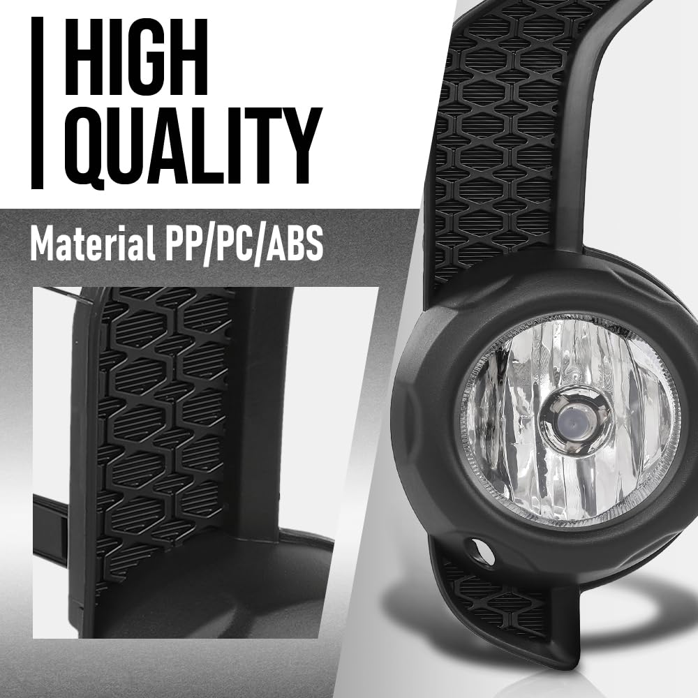 G-PLUS Front Bumper Upper & Lower Grill + Fog Lights Set Compatible with Toyota 4Runner SR5 2014-2019 TO1036148, TO1038173 Black