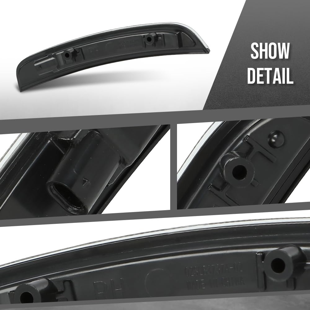 G-PLUS Side Marker Light Lamp Set Front & Rear Fender Side Compatible with Dodge Charger 2015-2022 68214405AA 68214404AA 68214127AA 68214126AA