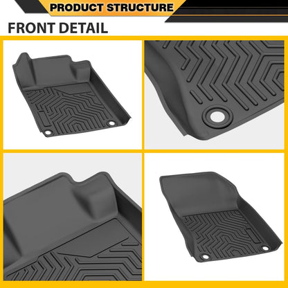 TPE Floor Mats Cargo Liners 3PCS, Compatible with Nissan Altima 2019-2025, 1st & 2nd Row, Floor Liner All Weather Full Cover Protection