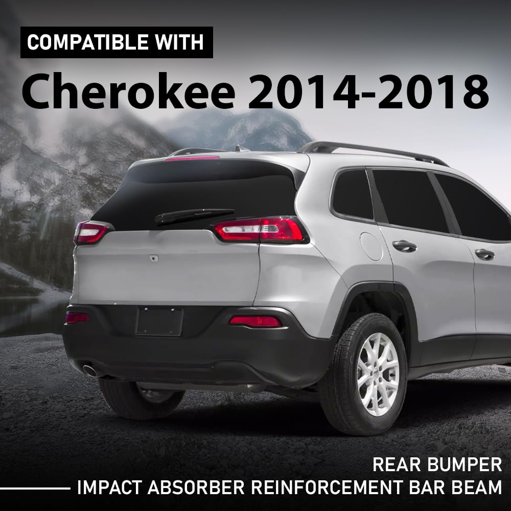 G-PLUS Rear Bumper Impact Absorber Reinforcement Bar Beam Compatible with Jeep Cherokee 2014-2018 68096078AB