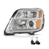 G-PLUS Projector Headlight Compatible with GMC Terrain (submodel: SLE, SLT) 2010-2015 /Fit Terrain SL 2015 Left Driver Side Clear Lens Chrome Housing Bumper Headlamps,faros delanteros