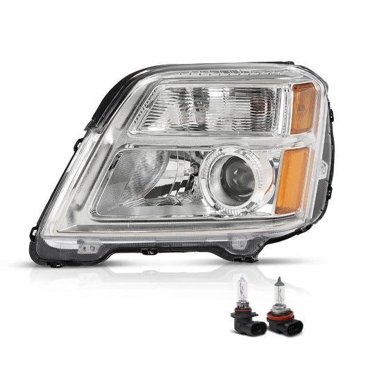 G-PLUS Projector Headlight Compatible with GMC Terrain (submodel: SLE, SLT) 2010-2015 /Fit Terrain SL 2015 Left Driver Side Clear Lens Chrome Housing Bumper Headlamps,faros delanteros