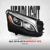 G-PLUS LED Headlight w/o AFS Right Passenger Side Compatible with Benz GLC 2016 2017 2018 2019 Without AFS 2539061401 Black