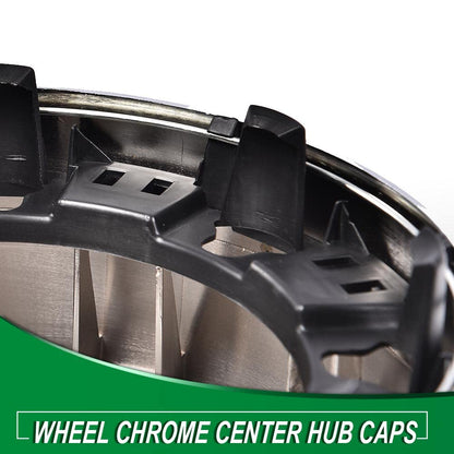 G-PLUS Rear Wheel Chrome Cented Hub Caps Pair Compatible with 03-17 Dodge Ram 3500 1-Ton Dually