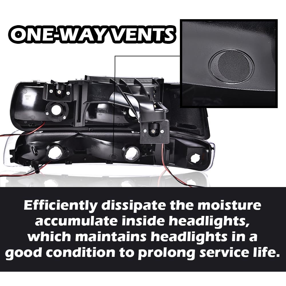 G-PLUS LED Headlights HEADLIGHTS | Fit Chevy Silverado 1999-2002/Fit Tahoe Suburban 1500 2500 2000-2006 Bumper Headlamps Left & Right