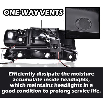 G-PLUS LED Headlights HEADLIGHTS | Fit Chevy Silverado 1999-2002/Fit Tahoe Suburban 1500 2500 2000-2006 Bumper Headlamps Left & Right