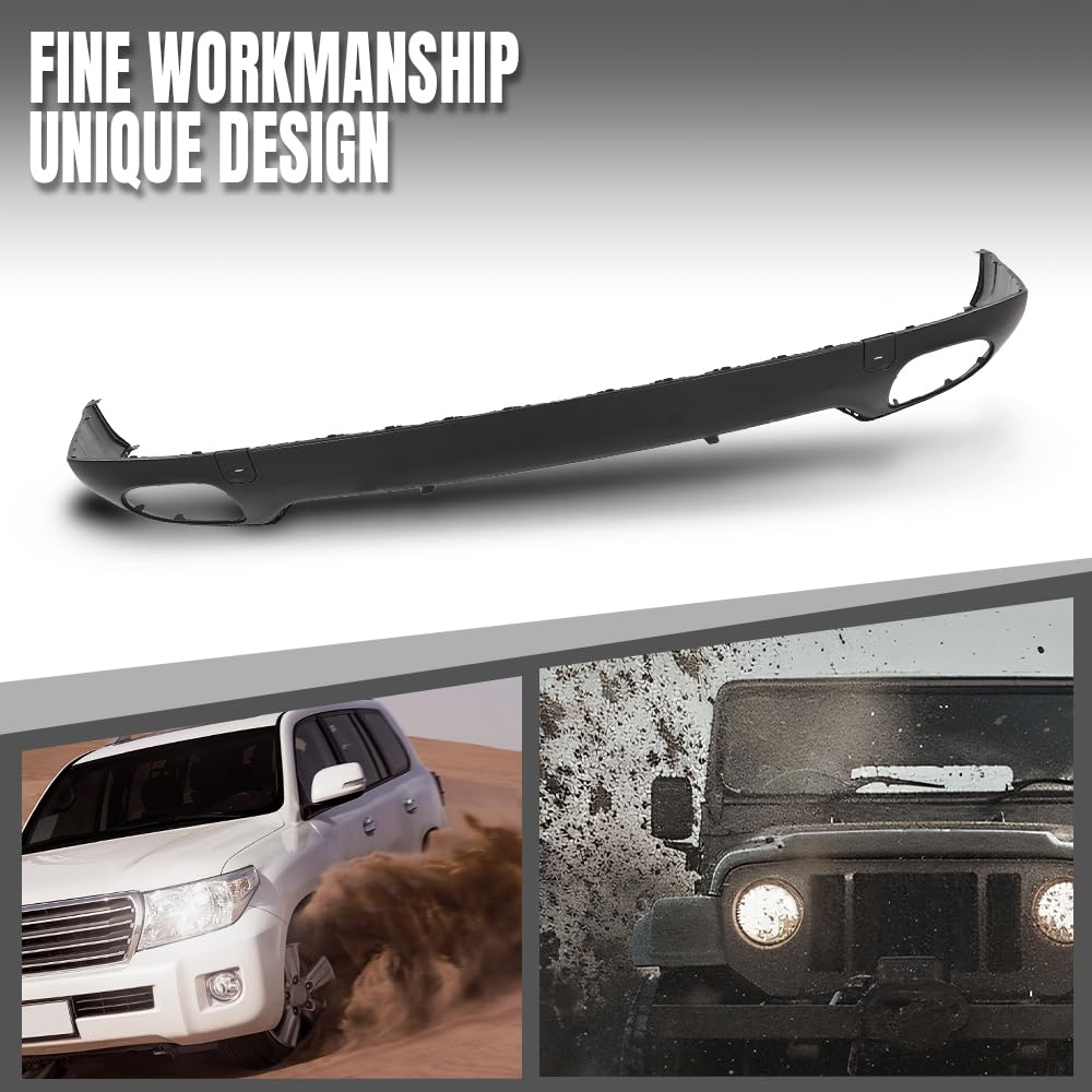 G-PLUS Rear Bumper Lower Valance Spoiler Compatible with Porsche Cayenne 2008 2009 2010, Fit Model Without Sport Exhaust 95550552112G2X, 955-505-521-12-G2X, 95550552110G2X,95550552111G2X Black