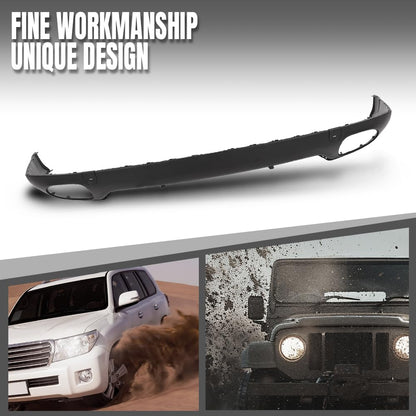 G-PLUS Rear Bumper Lower Valance Spoiler Compatible with Porsche Cayenne 2008 2009 2010, Fit Model Without Sport Exhaust 95550552112G2X, 955-505-521-12-G2X, 95550552110G2X,95550552111G2X Black