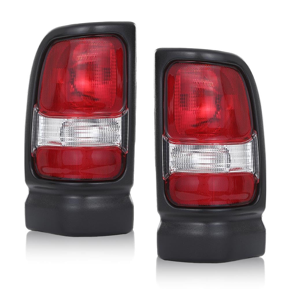 G-PLUS Tail Lights Assembly Compatible with Dodge Ram 1500 Truck 1994-2001/Fit Dodge Ram 2500 3500 1994-2002,Rear Lamps w/o Blubs,Driver & Passenger Luces Traseras Tail Brake Lamps