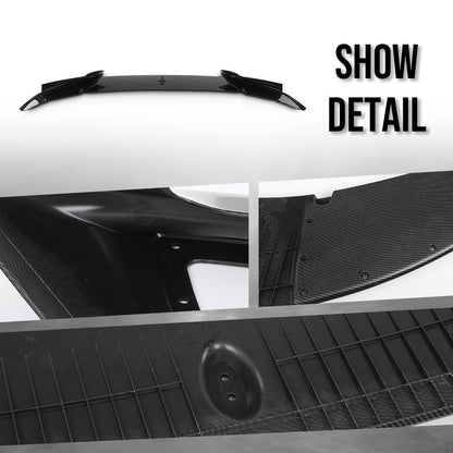 G-PLUS Front Bumper Lip Splitter Spoiler Compatible with BMW F10 5 Series M Sport 2011 2012 2013 2014 2015 2016, Only Fit Model with M Sport Bumper Front Lip Spoiler Splitter Carbon Fiber Black