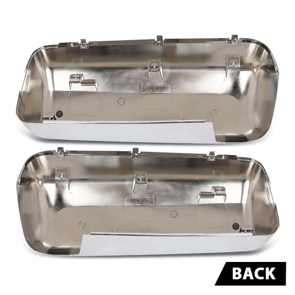 G-PLUS Pair Door Mirror Covers Chrome, Compatible with Peterbilt 579 2013-2023, LH Driver & RH Passenger Side 2PCS