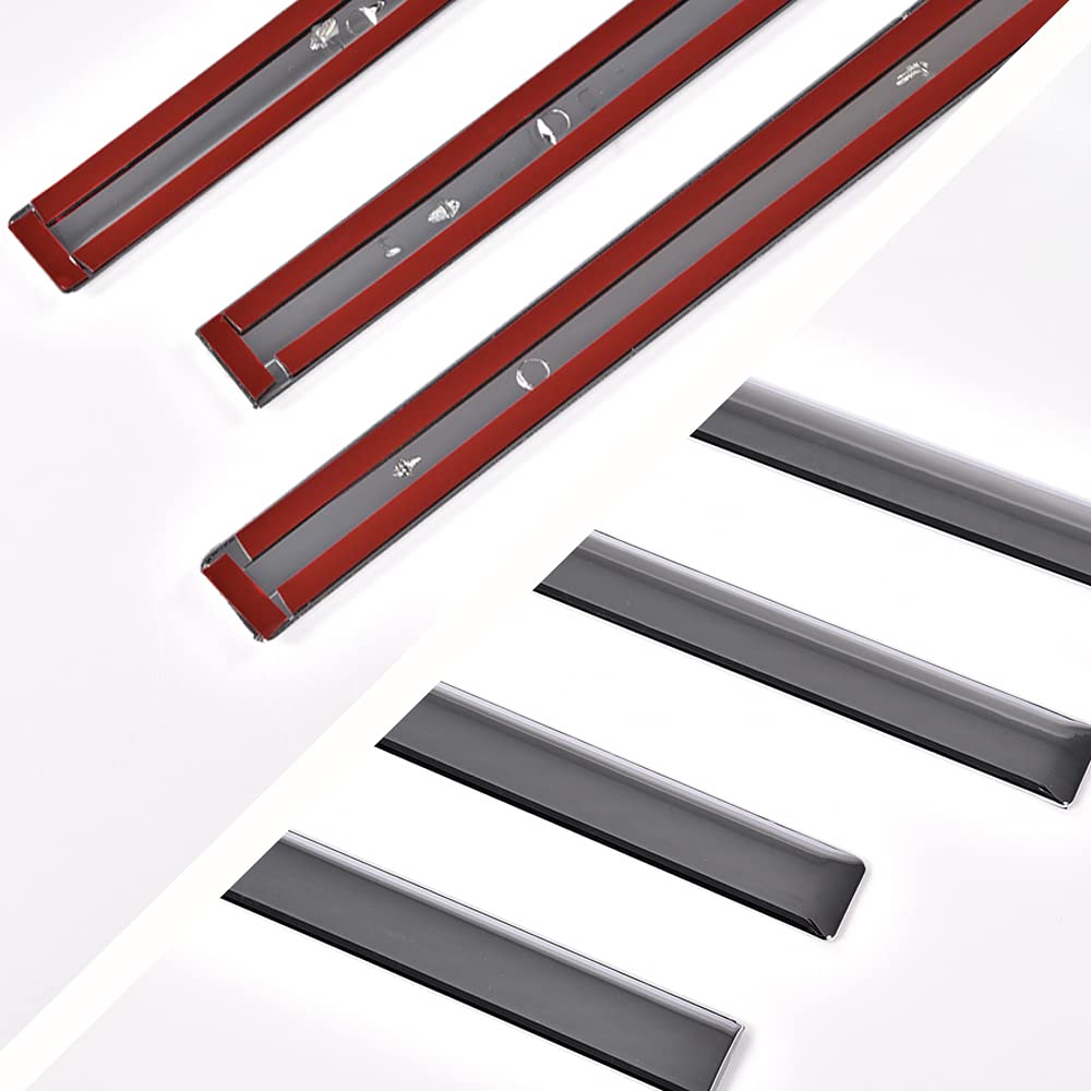 G-PLUS Body Side Molding Trim 1/18" Compatible with 2014-2018 Chevy Silverado/GMC Sierra Crew Cab,4pcs (Silver)