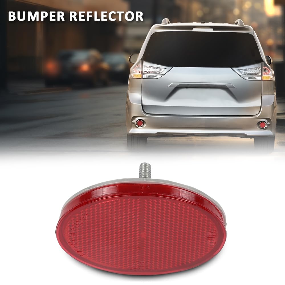G-PLUS Rear Driver or Passenger Side Bumper Reflector Compatible with Toyota Corolla (submodel: Base, CE, LE, S, XLE, XRS) 2009-2010,Fit Toyota Sienna SE (Premium) 2011-2020 8191002040