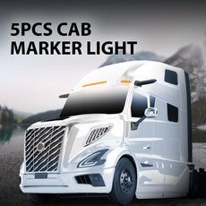 G-PLUS LED Cab Lights 5PCS for Freightliner Century Columbia Volvo Trucks Amber Additional Angle