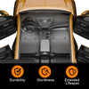 G-PLUS Floor Mats Fit Ford Transit Connect 2014-2021(Only Fit with Vinyl Flooring and Floor Posts) All Weather Protection TPE Floor Cargo Liners Accessories Waterproof 1st Row Black 2PCS