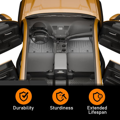 G-PLUS Floor Mats Fit Ford Transit Connect 2014-2021(Only Fit with Vinyl Flooring and Floor Posts) All Weather Protection TPE Floor Cargo Liners Accessories Waterproof 1st Row Black 2PCS