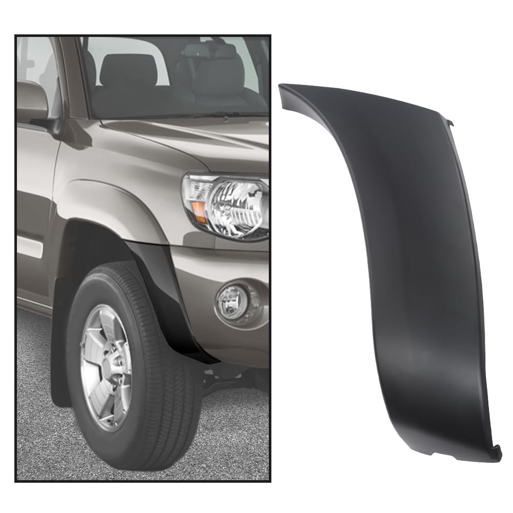 G-PLUS Front PP Bumper End Cap Compatible With Toyota Tacoma 2005-2011 Cover Extension Right Side 5211204030 5211204020