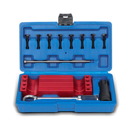 G-PLUS Engine Timing Tool Set Compatible with Benz M157/ M276/ M278 w/ T100 Injector Puller No Modification Needed 45 Steel Silver