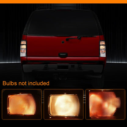 G-PLUS Tail Lights Assembly w/o Wiring Harness Fit Chevy Silverado 2500 HD 3500 HD/GMC Sierra 3500 HD 2016 2017 2018 2019 Left & Right Rear Brake Lamps, GM2800293 GM2801293, Dark Red Lens