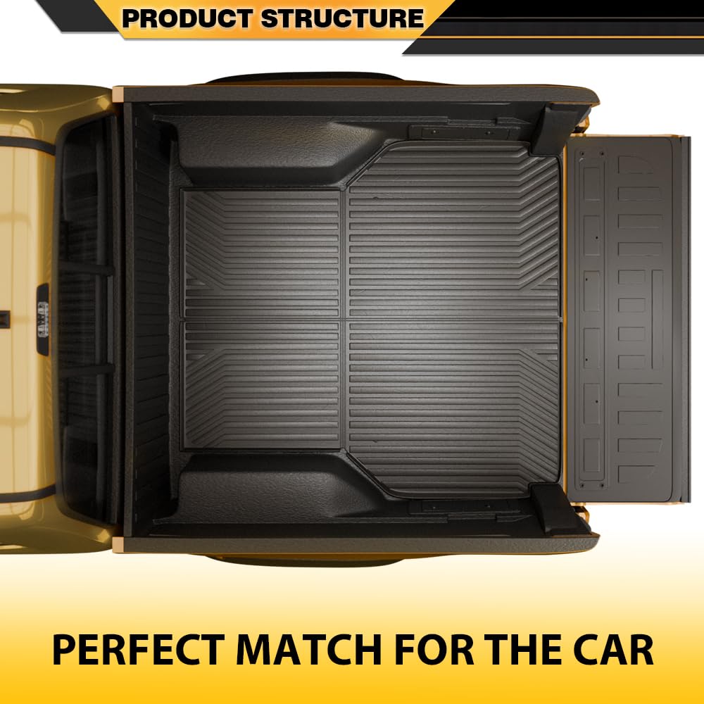 Floor Mats Fit Jeep Gladiator JT 5FT 2020 2021 2022 2023 2024 All Weather Full Cover Protection TPE Floor Cargo Liners Black, alfombras para carro
