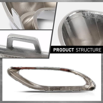 G-PLUS Rear Left Bumper Cover Exhaust Pipe Hole Trim Frame, Compatible with Benz E400 A220 E450 E350 E53 2018-2023, Driver Side, 2058852221, MB1138107