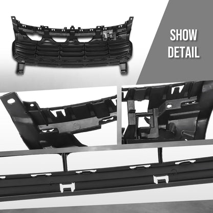 G-PLUS Front Bumper Grille Compatible with Porsche Cayenne 2015 2016 2017 2018 95850568302, 958505683 Black