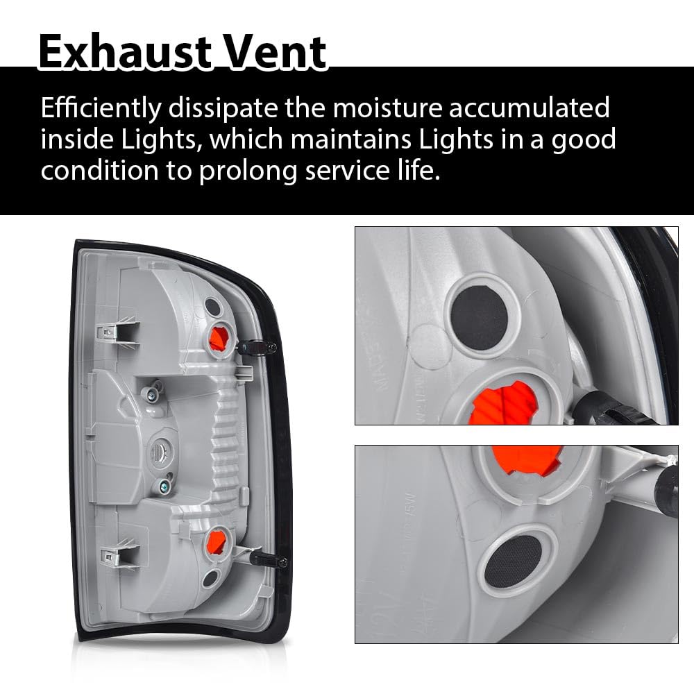 G-PLUS Tail Light Left Driver w/Bulbs,Fit for GMC Canyon 2015-2022 (submodel: All Terrain，Denali，Base, SL, SLE, SLT，AT4, Elevation, Elevation Standard) Luces Traseras Rear Brake Lamps Assembly