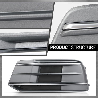 G-PLUS Pair Front Bumper Cover Grille Bezel Insert, Compatible with Audi Q5 2018-2022 Standard Version, LH Driver & RH Passenger 2PCS, 80A807679D, 80A807679DRU6