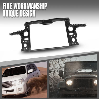 G-PLUS Radiator Core Support Compatible with Porsche Cayenne 2003 2004 2005 2006 2007 2008 2009 2010 95550559402 Black