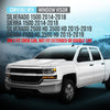 G-PLUS in-Channel Auto Vent Window Visor Compatible with Chevy Silverado/GMC Sierra 1500 2014-2018 Fit Chevy Silverado/GMC Sierra 2500 HD 3500 HD 2015-2019 Only Fit Crew Cab 194536 4PCS Smoky